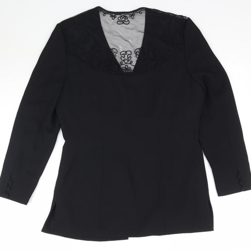Petite Collection Womens Black   Jacket Blazer Size 10