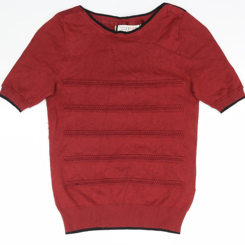 Principles Womens Red  Knit Pullover Jumper Size 10