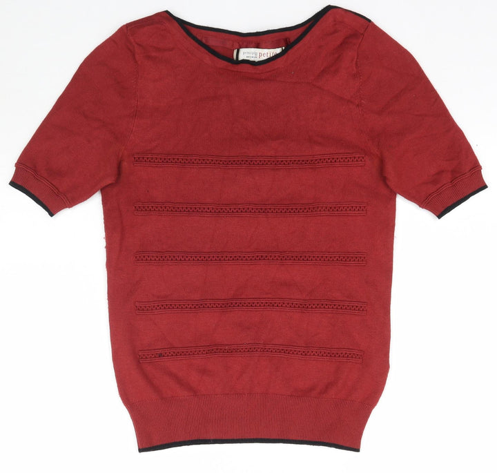 Principles Womens Red Knit Pullover Jumper Size 10