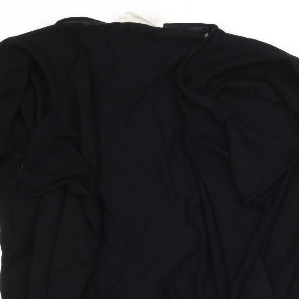BHS Girls Black  Knit Cardigan Jumper Size 13 Years  - Waterfall