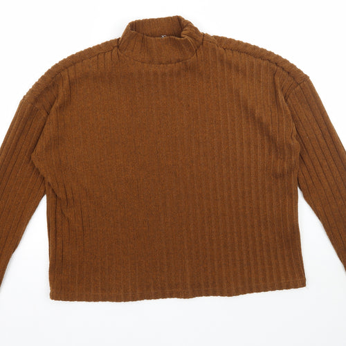 Primark Womens Brown  Knit Pullover Jumper Size XS  - Ribbed