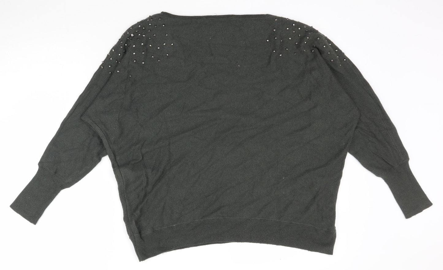 Mint Velvet Womens Green  Knit Pullover Jumper Size M  - Bat wing