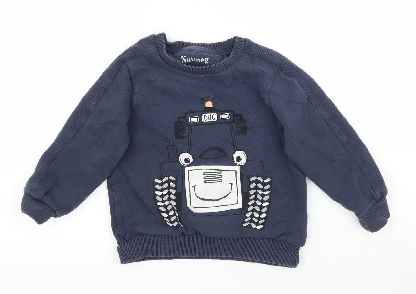 Nutmeg Boys Blue   Pullover Sweatshirt Size 2 Years  - Tractor