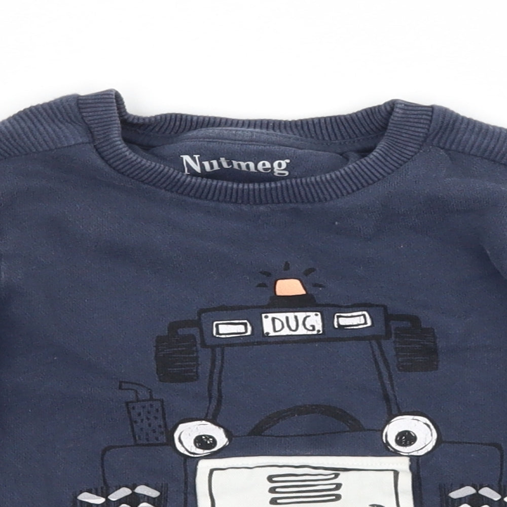 Nutmeg Boys Blue   Pullover Sweatshirt Size 2 Years  - Tractor