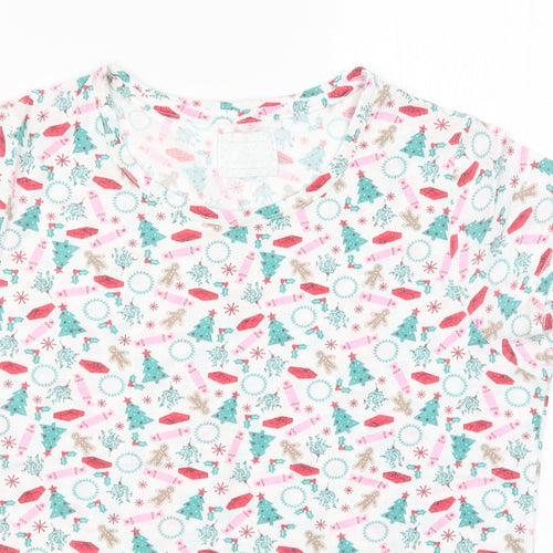 Matalan Womens Multicoloured Geometric  Top Pyjama Top Size 12  - Christmas Prints