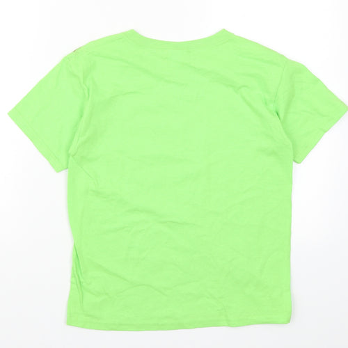 Gildan Boys Green   Basic T-Shirt Size M