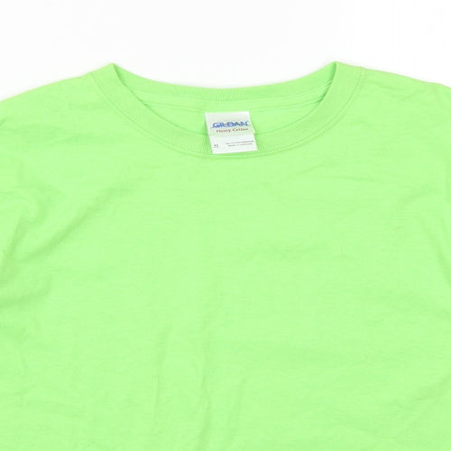 Gildan Boys Green   Basic T-Shirt Size M