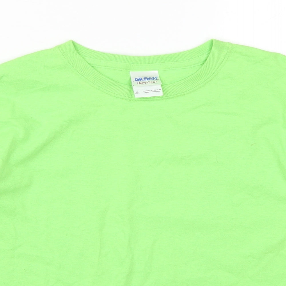 Gildan Boys Green   Basic T-Shirt Size M