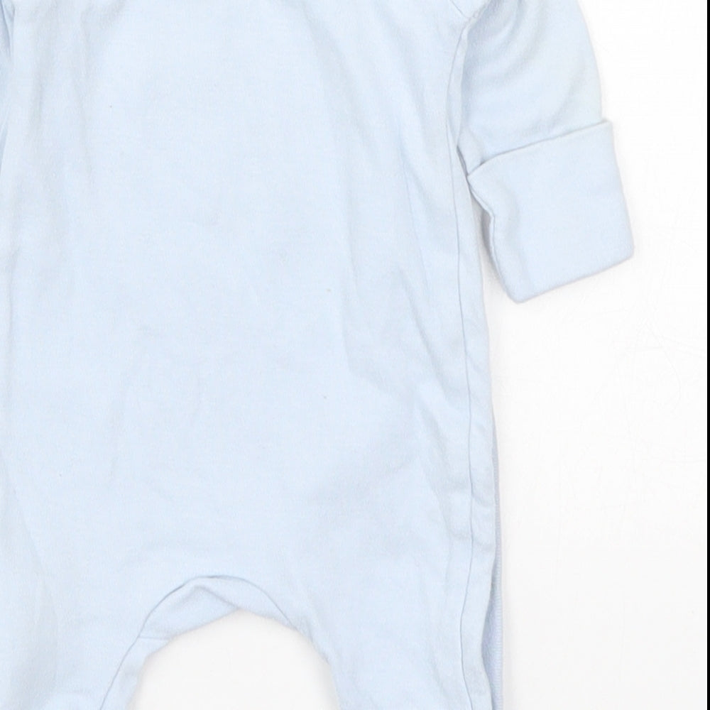 Mothercare Boys Blue Solid  Cami One Piece Size Newborn  - I Love Naps Bear