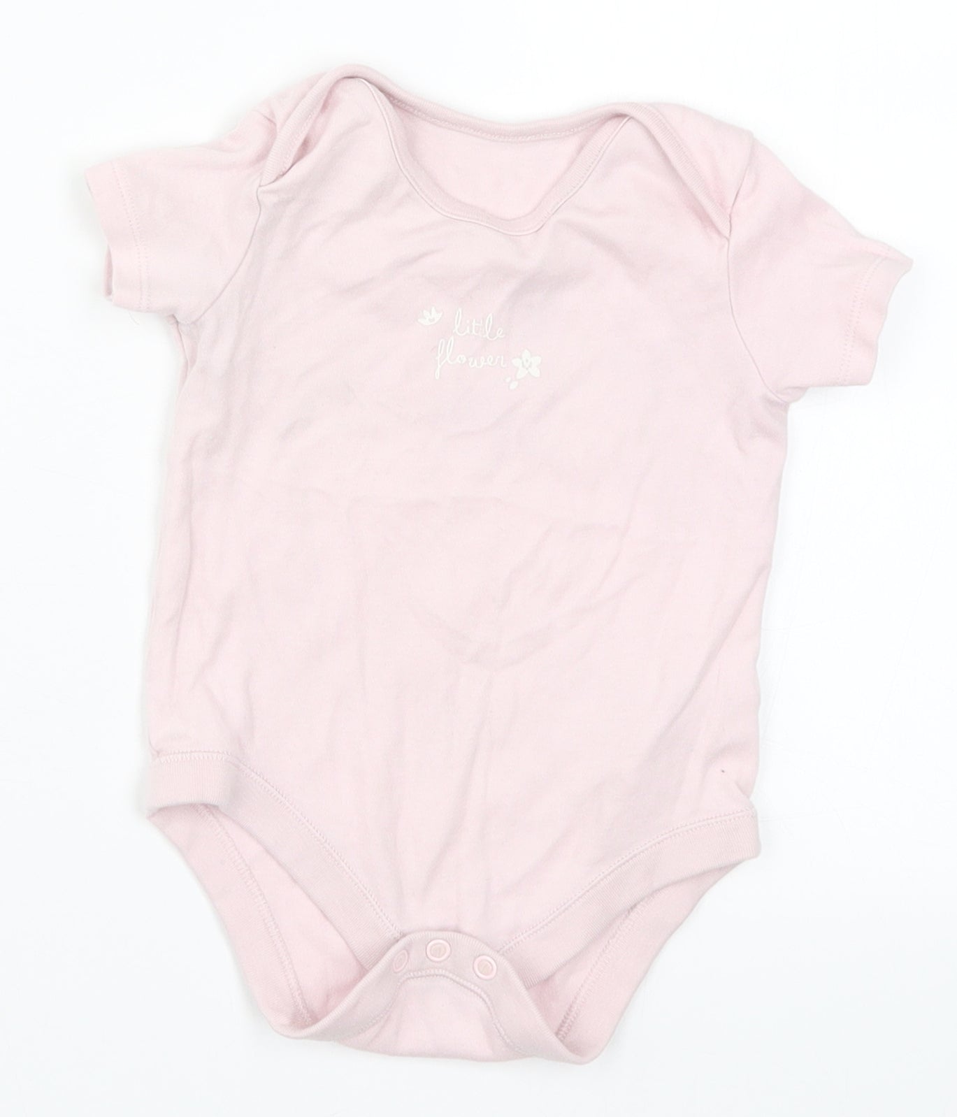 F&F Girls Pink   Babygrow One-Piece Size 12-18 Months  - Little Flower