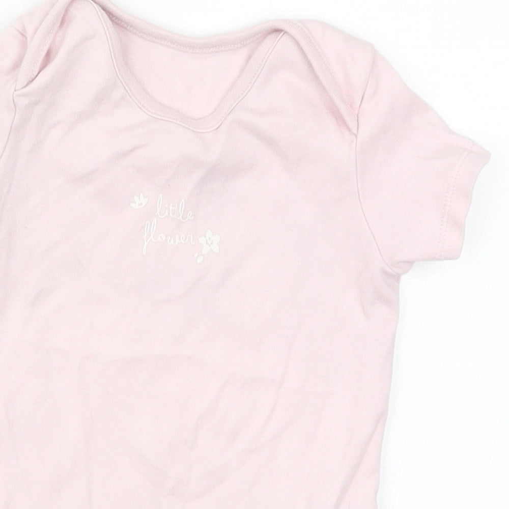 F&F Girls Pink   Babygrow One-Piece Size 12-18 Months  - Little Flower