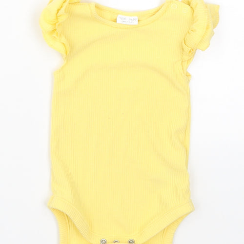 NEXT Girls Yellow   Babygrow One-Piece Size 9-12 Months