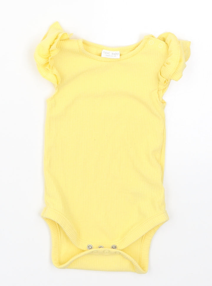 NEXT Girls Yellow   Babygrow One-Piece Size 9-12 Months