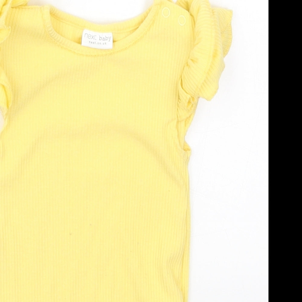 NEXT Girls Yellow   Babygrow One-Piece Size 9-12 Months
