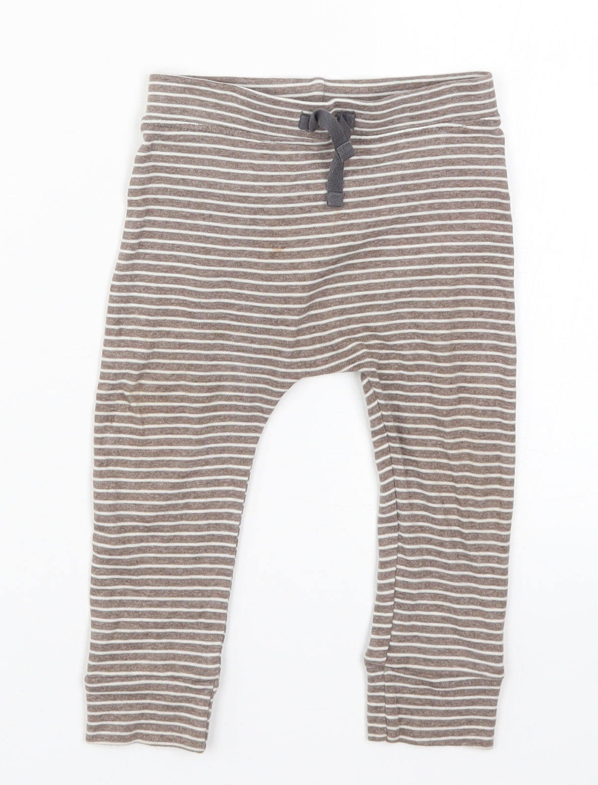 George Baby Brown Striped  Sweatpants Trousers Size 12-18 Months