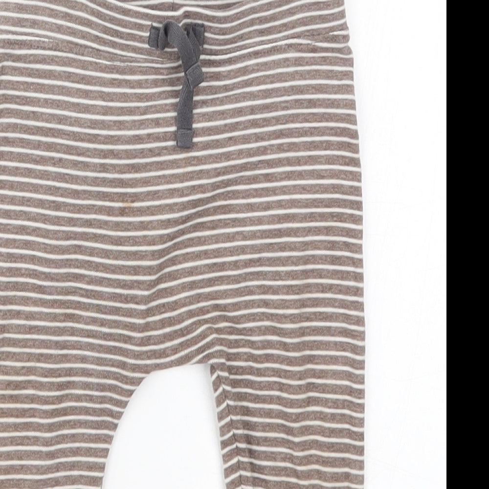 George Baby Brown Striped  Sweatpants Trousers Size 12-18 Months