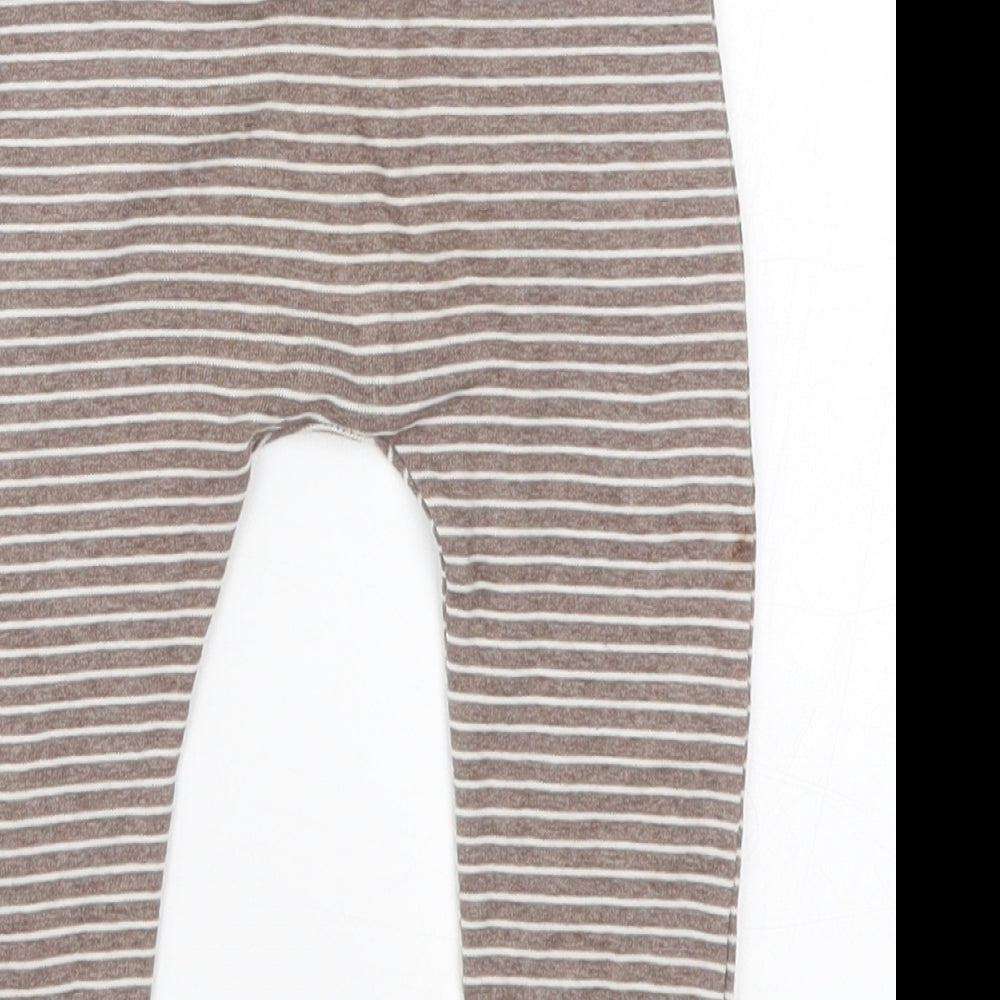 George Baby Brown Striped  Sweatpants Trousers Size 12-18 Months