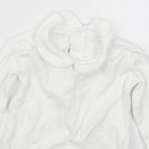 Matalan Girls White   Babygrow One-Piece Size 12-18 Months