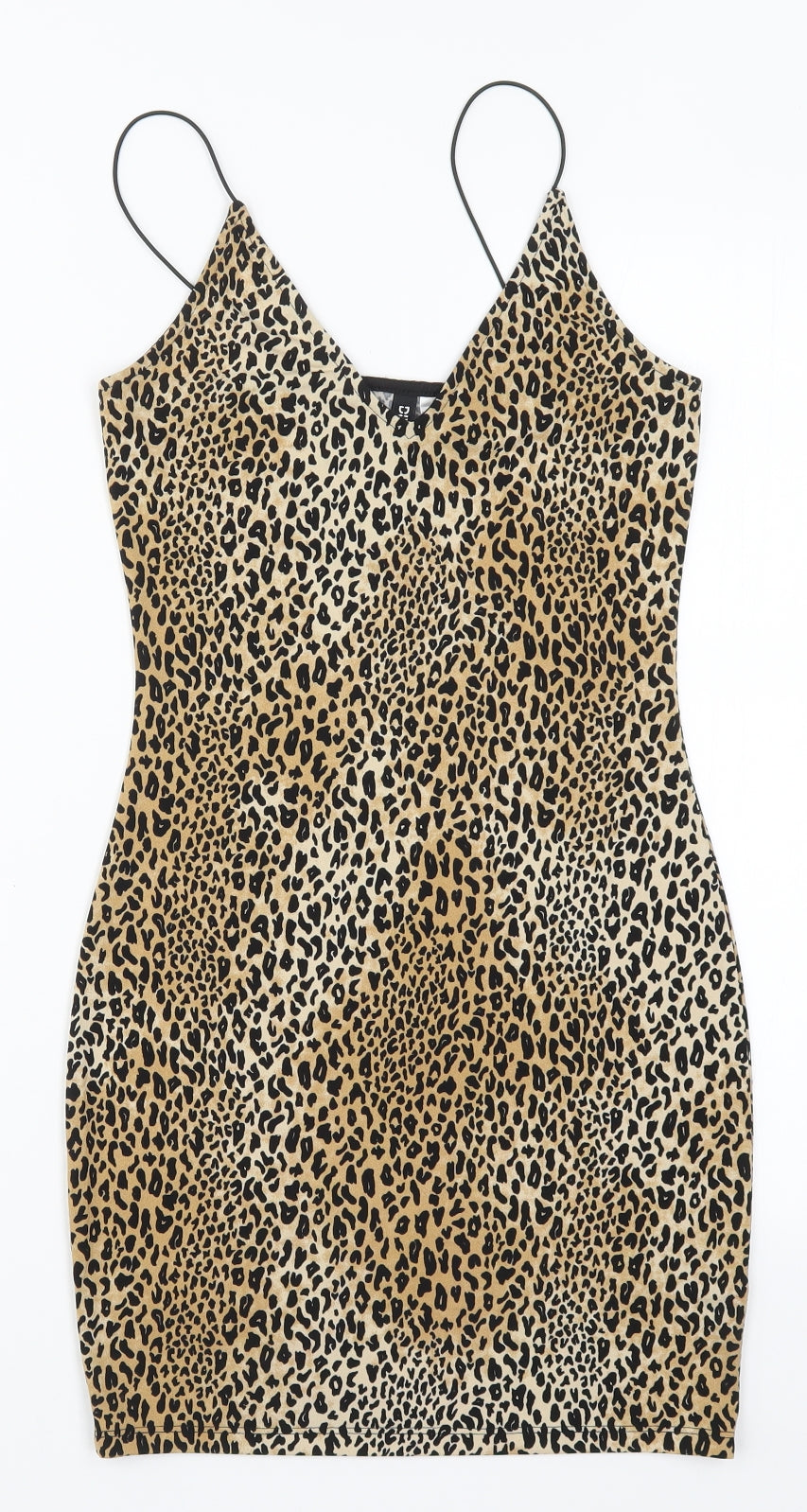H&M Womens Beige Animal Print  Mini  Size 6