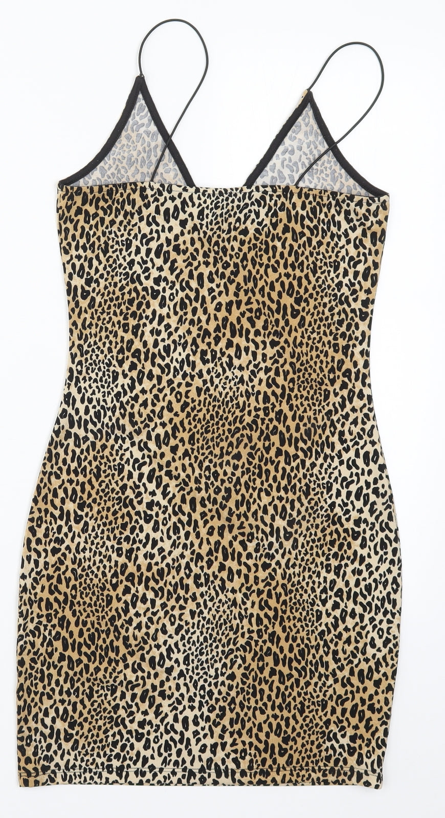 H&M Womens Beige Animal Print  Mini  Size 6