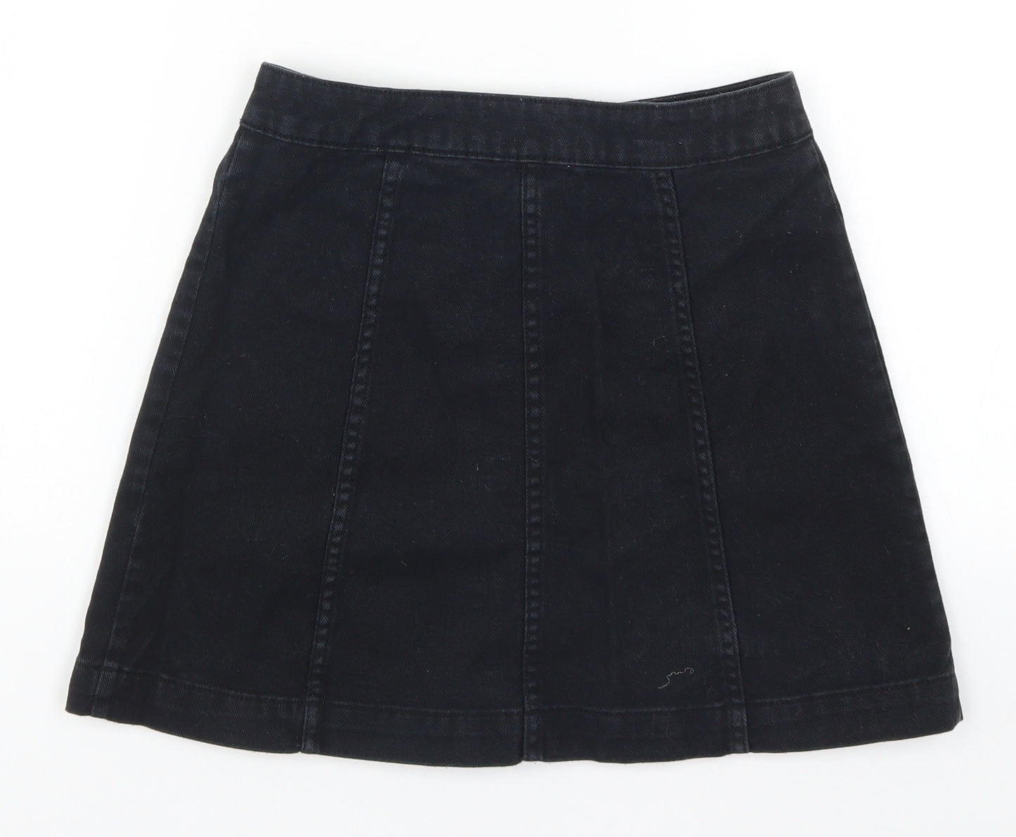 H&M Womens Black  Denim A-Line Skirt Size 6