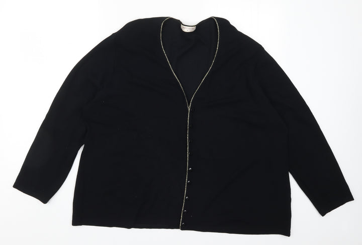 Bonmarché Womens Black  Knit Cardigan Jumper Size XL