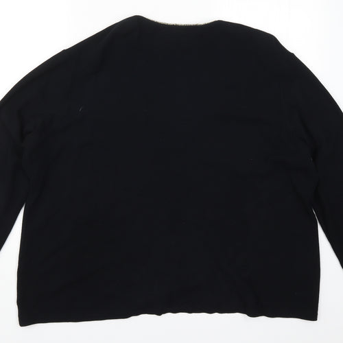 Bonmarché Womens Black  Knit Cardigan Jumper Size XL