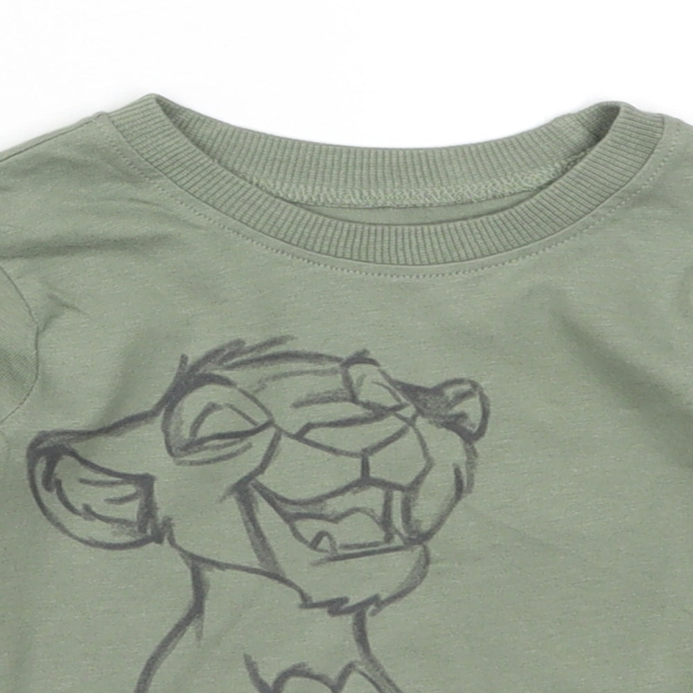 George Boys Green   Basic T-Shirt Size 6-9 Months  - Lion King Simba