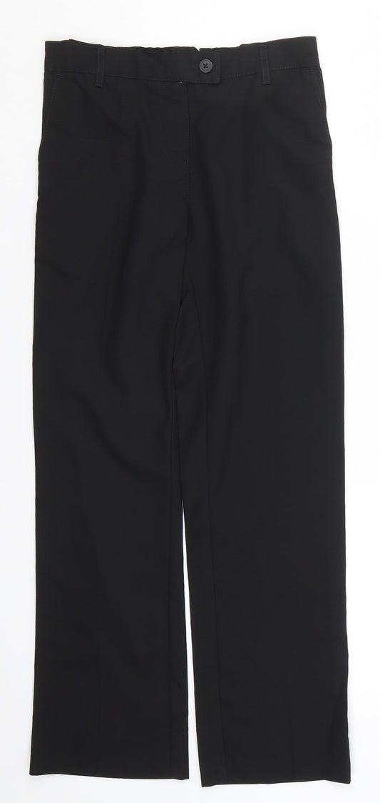 Front view of Marks & Spencer girls’ black dress pants trousers, size 9-10, years