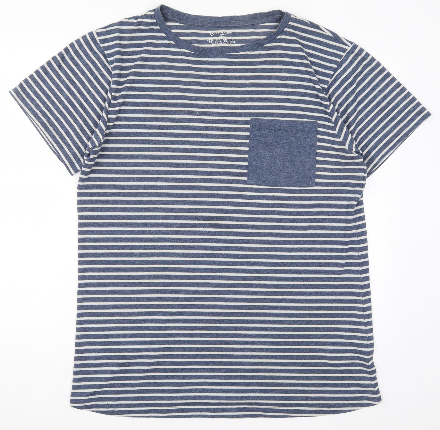 Primark Womens Blue Striped  T-Shirt Dress  Size 6