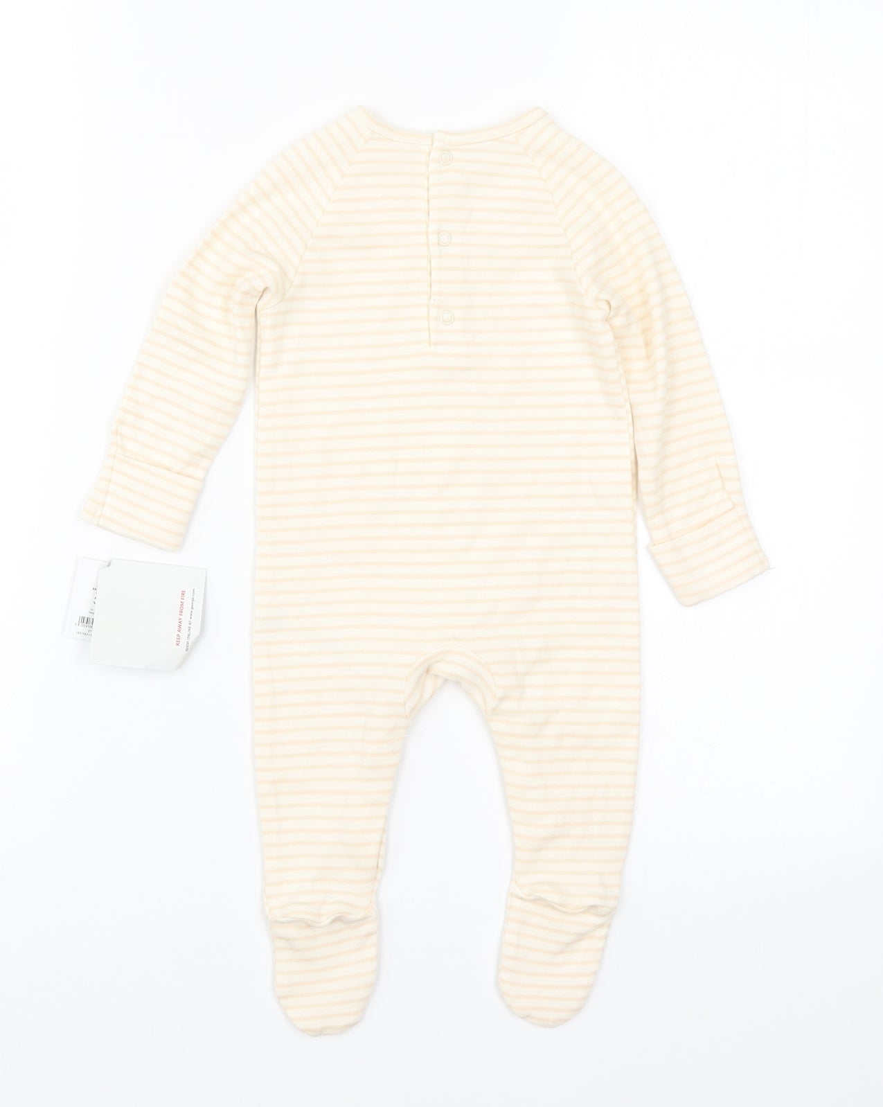 George Baby Beige Striped  Cami One Piece Size 3-6 Months  - Very Much Loved