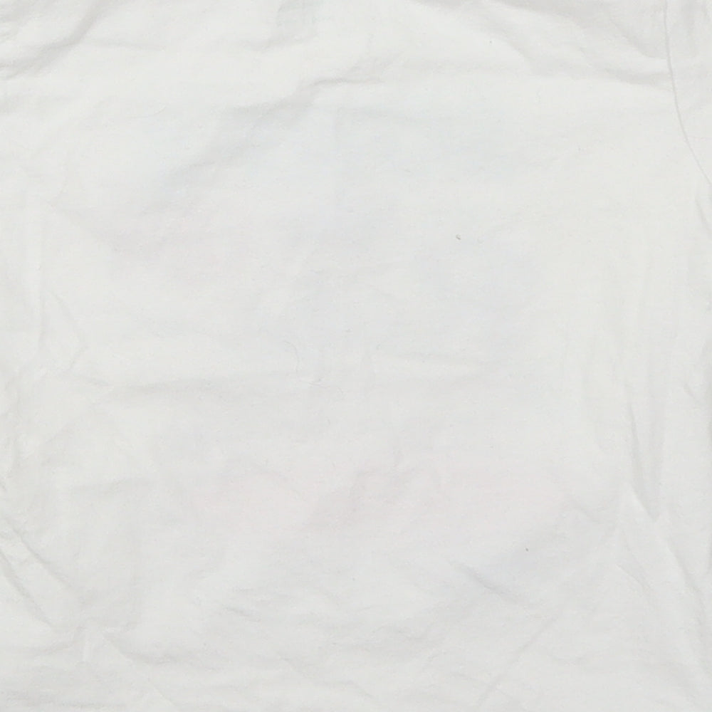 Primark Boys White   Basic T-Shirt Size 3-4 Years  - Surfs Up Ride the Tide