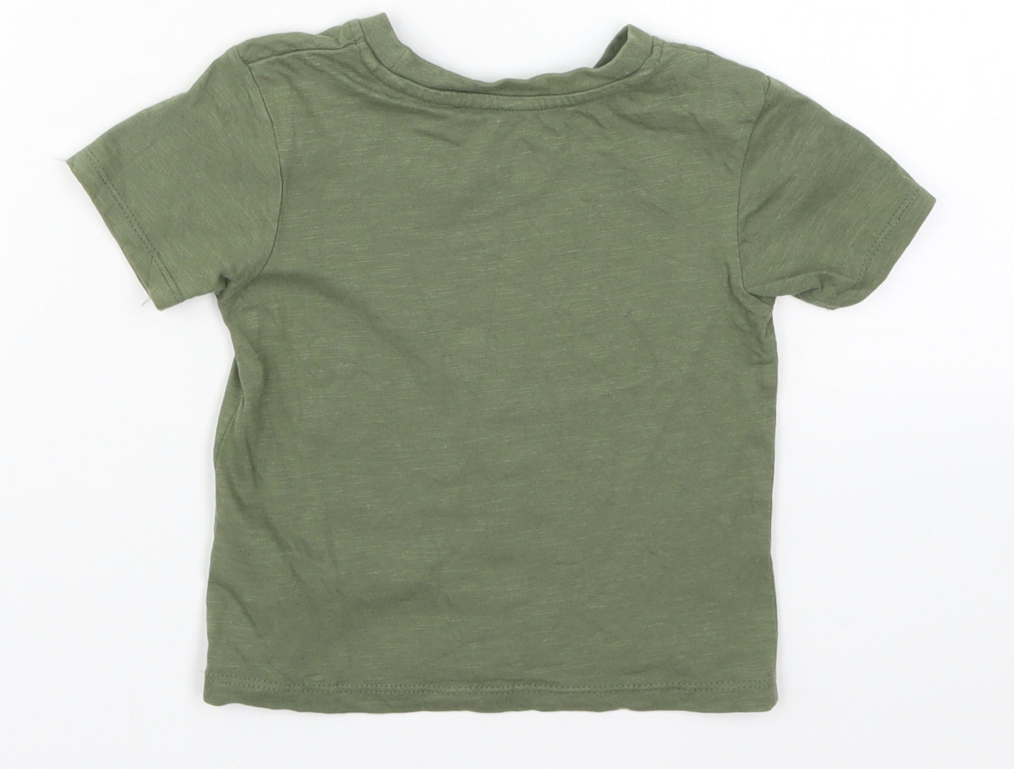 Primark Boys Green   Basic T-Shirt Size 2-3 Years  - Just Another Day in the Jungle