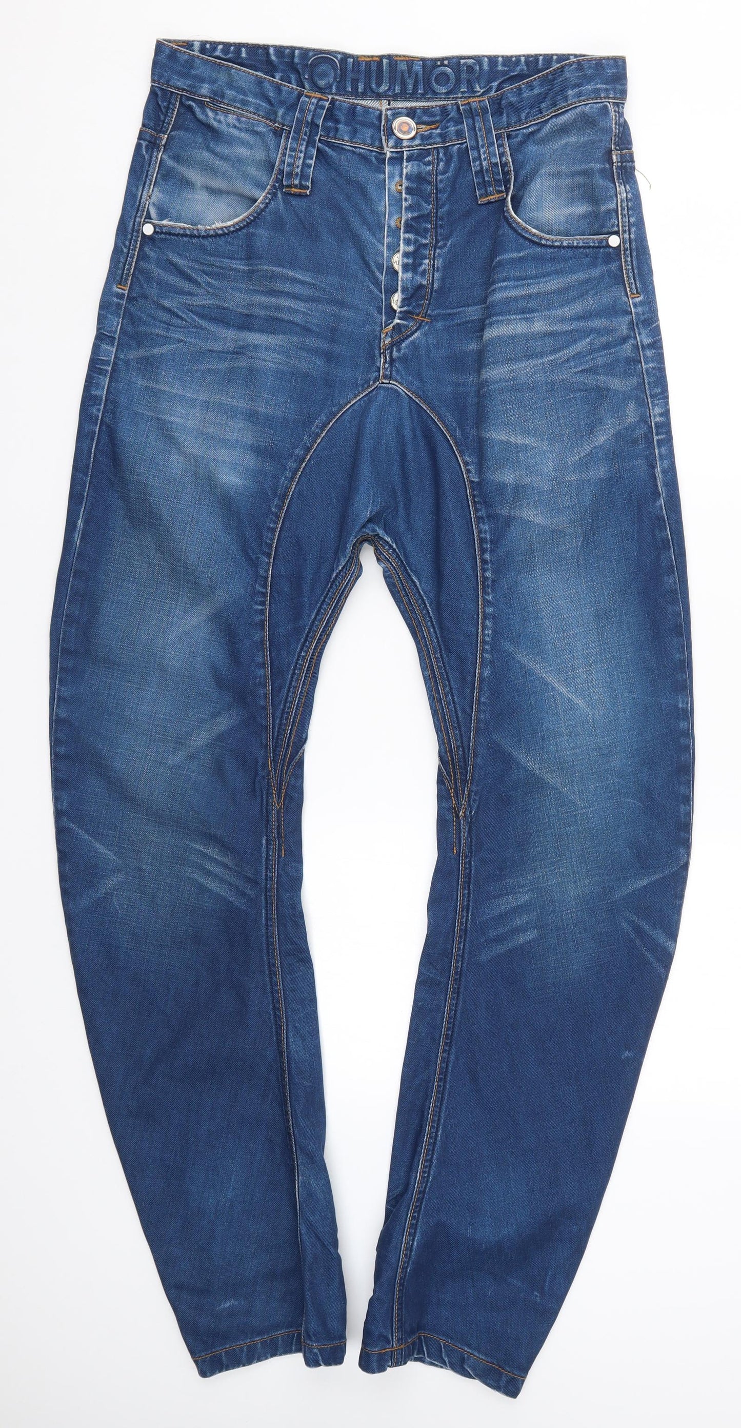 Humor Mens Blue  Denim Straight Jeans Size 32 L29 in