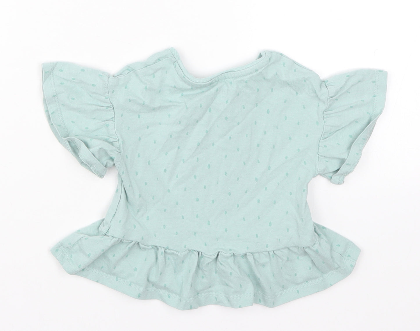 NEXT Girls Blue Polka Dot  Basic T-Shirt Size 9-12 Months  - Choose Happy Rainbow