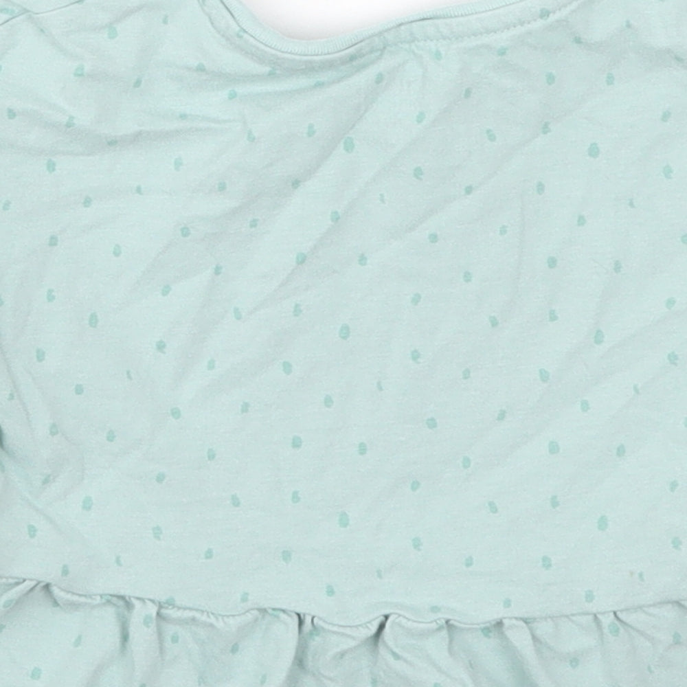 NEXT Girls Blue Polka Dot  Basic T-Shirt Size 9-12 Months  - Choose Happy Rainbow