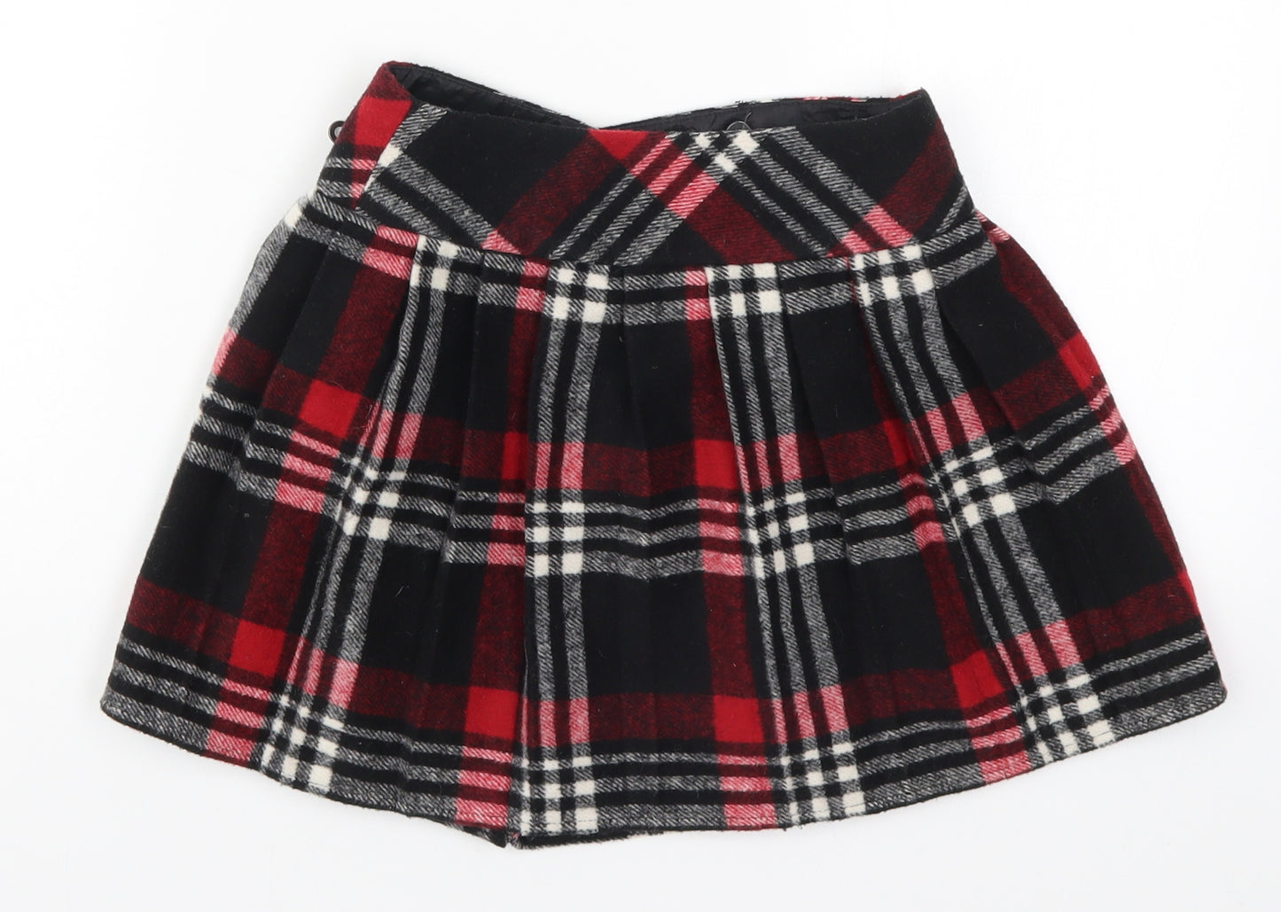 F&F Girls Red Check  Skater Skirt Size 7-8 Years