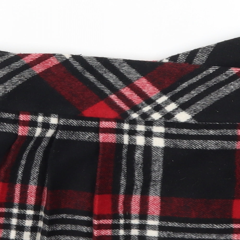 F&F Girls Red Check  Skater Skirt Size 7-8 Years