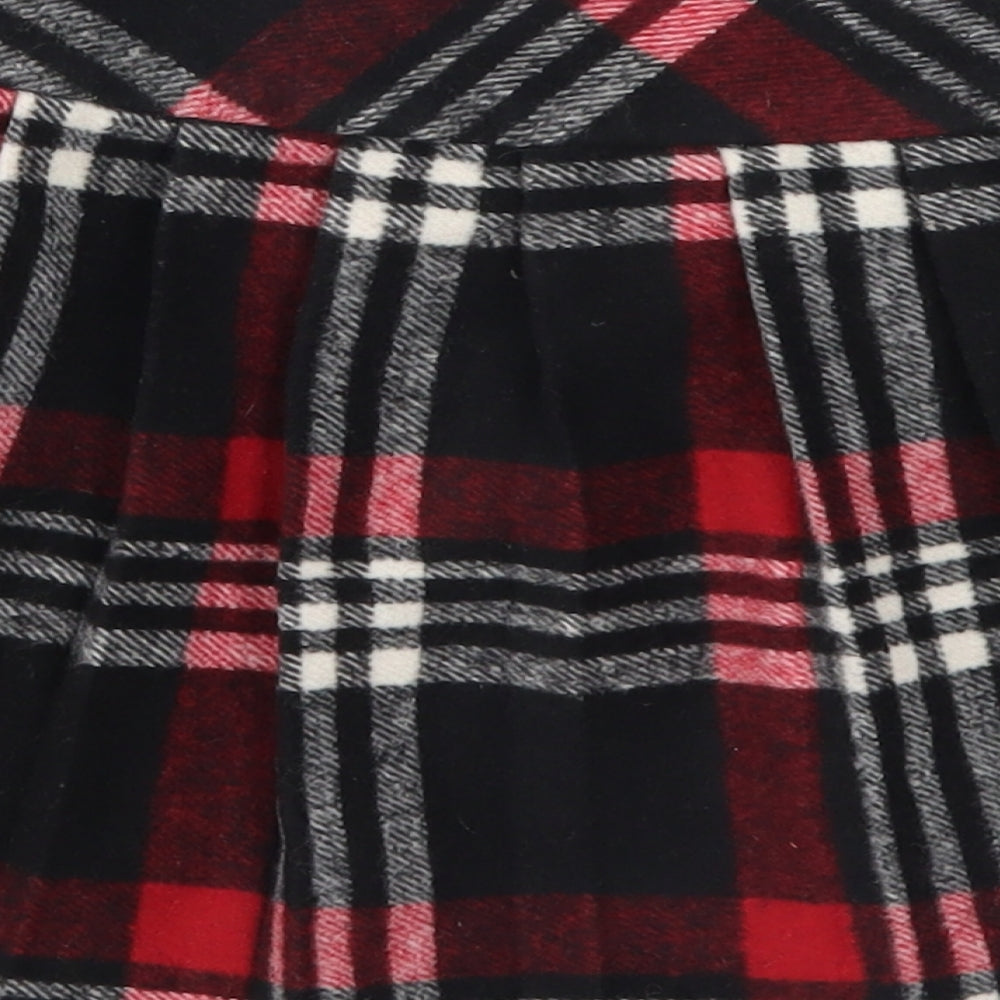 F&F Girls Red Check  Skater Skirt Size 7-8 Years