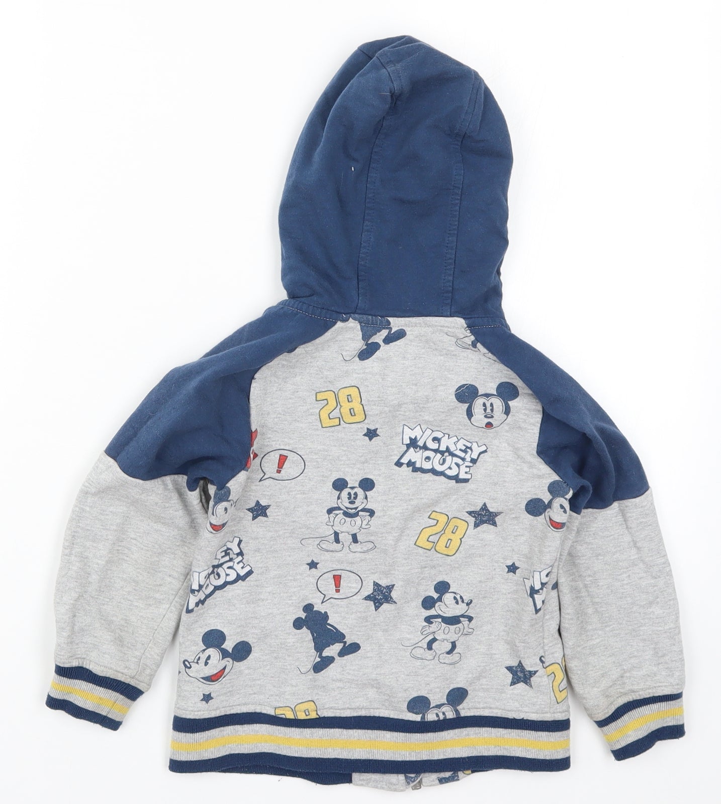 Disney Boys Blue   Full Zip Hoodie Size 4 Years  - Mickey Mouse