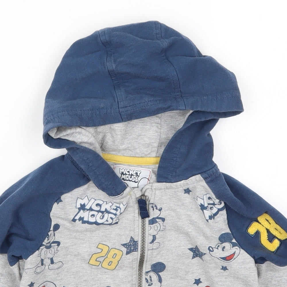 Disney Boys Blue   Full Zip Hoodie Size 4 Years  - Mickey Mouse