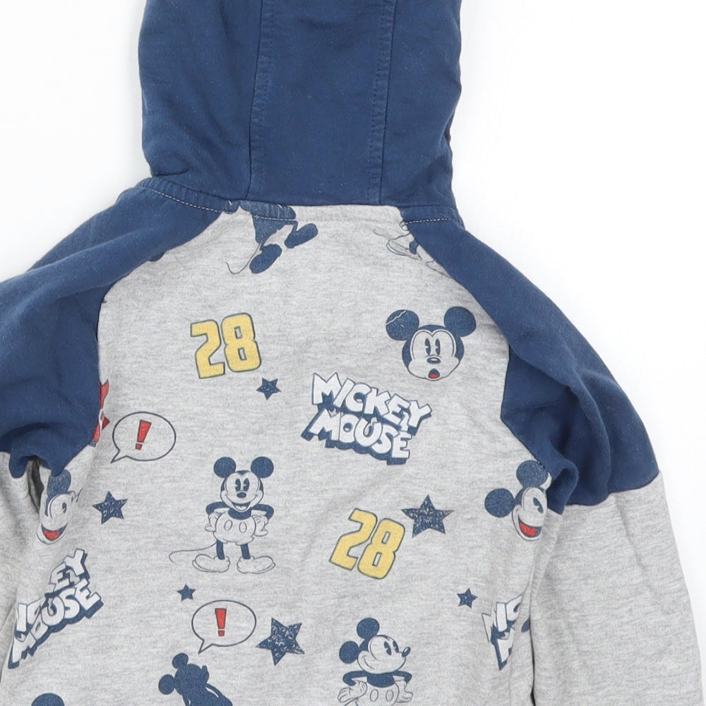 Disney Boys Blue   Full Zip Hoodie Size 4 Years  - Mickey Mouse
