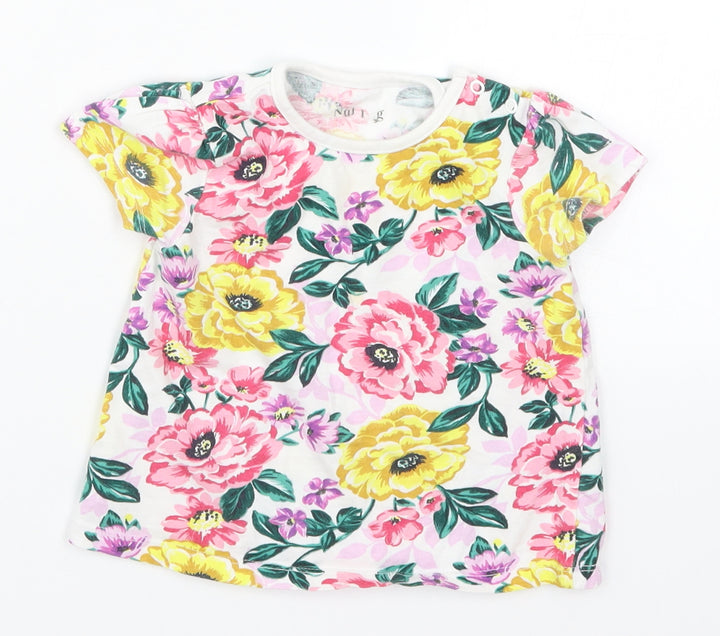 Nutmeg Girls Multicoloured Floral  Basic T-Shirt Size 9-12 Months