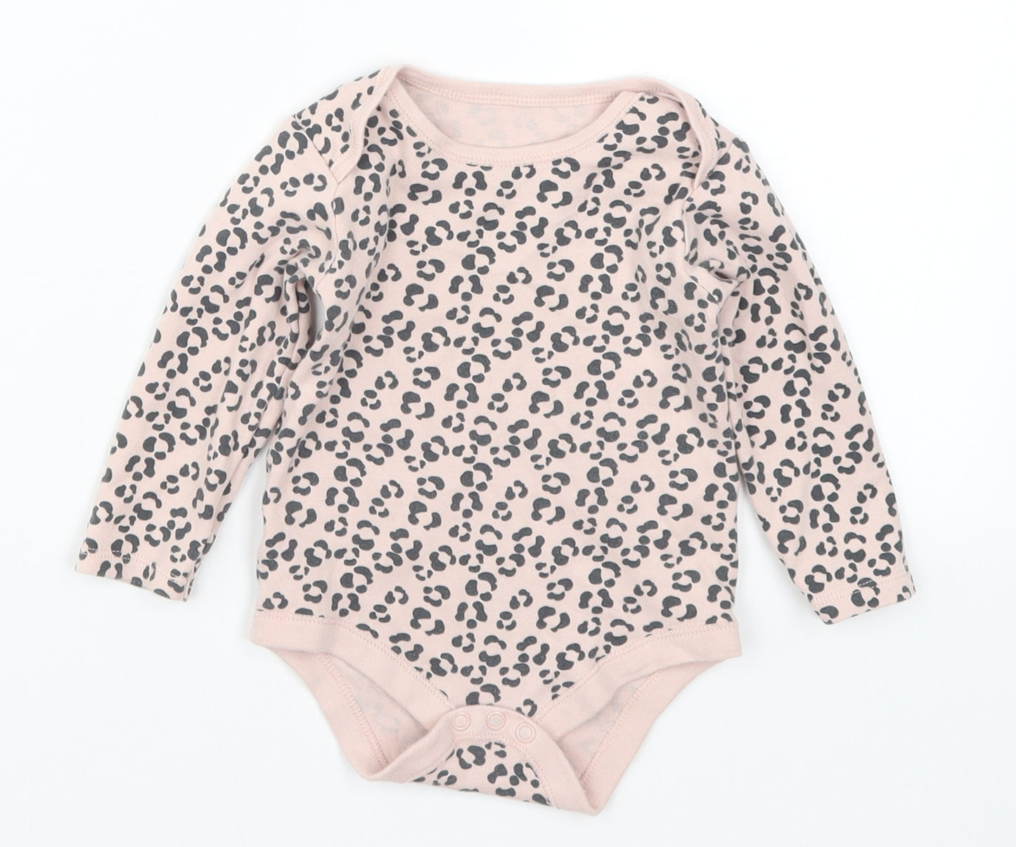 TU Girls Pink Animal Print  Babygrow One-Piece Size 9-12 Months