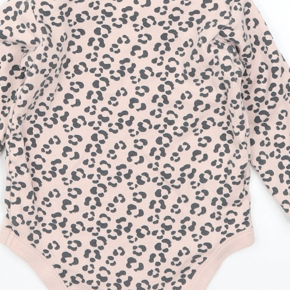 TU Girls Pink Animal Print  Babygrow One-Piece Size 9-12 Months