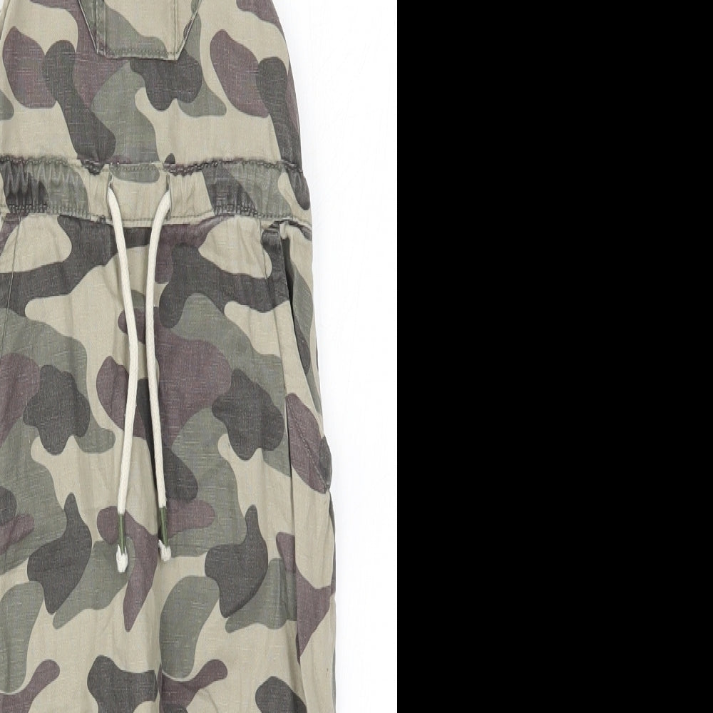 NEXT Girls Green Camouflage  Dungaree One-Piece Size 3-4 Years
