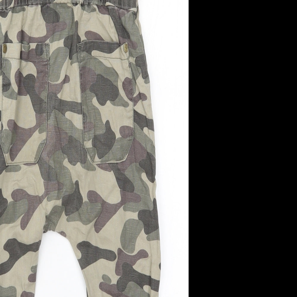 NEXT Girls Green Camouflage  Dungaree One-Piece Size 3-4 Years