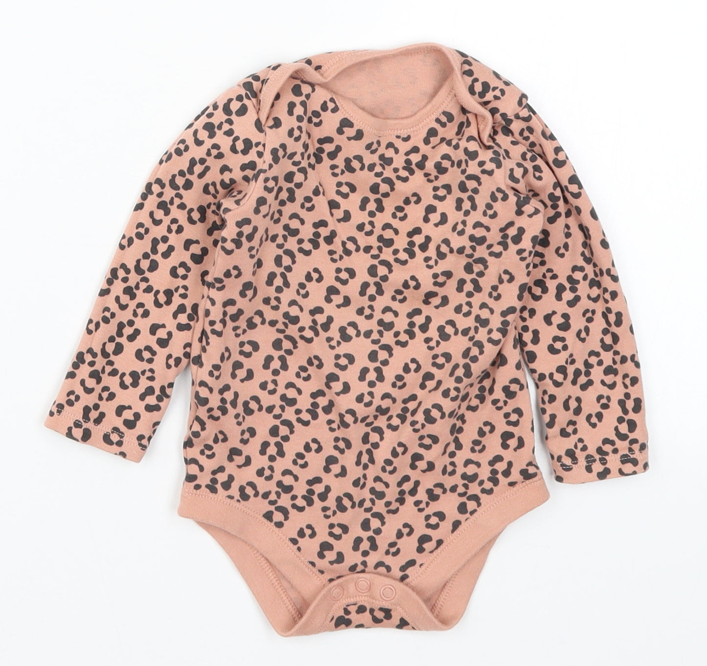 TU Girls Pink Animal Print  Babygrow One-Piece Size 9-12 Months