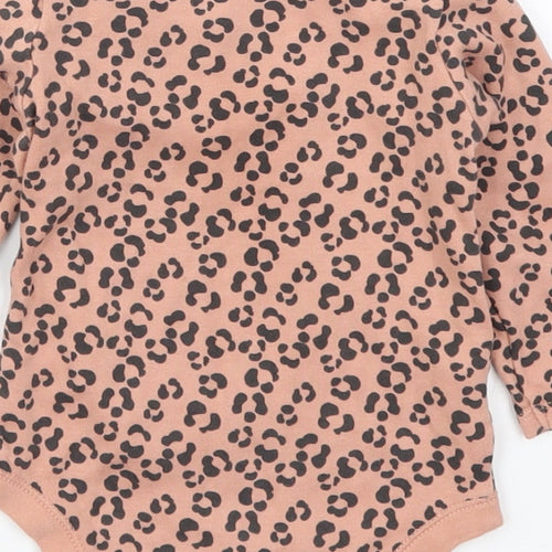 TU Girls Pink Animal Print  Babygrow One-Piece Size 9-12 Months