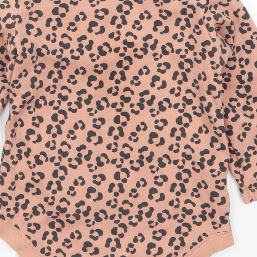 TU Girls Pink Animal Print  Babygrow One-Piece Size 9-12 Months